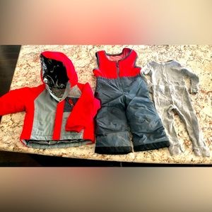Columbia Toddler snow bib and jacket